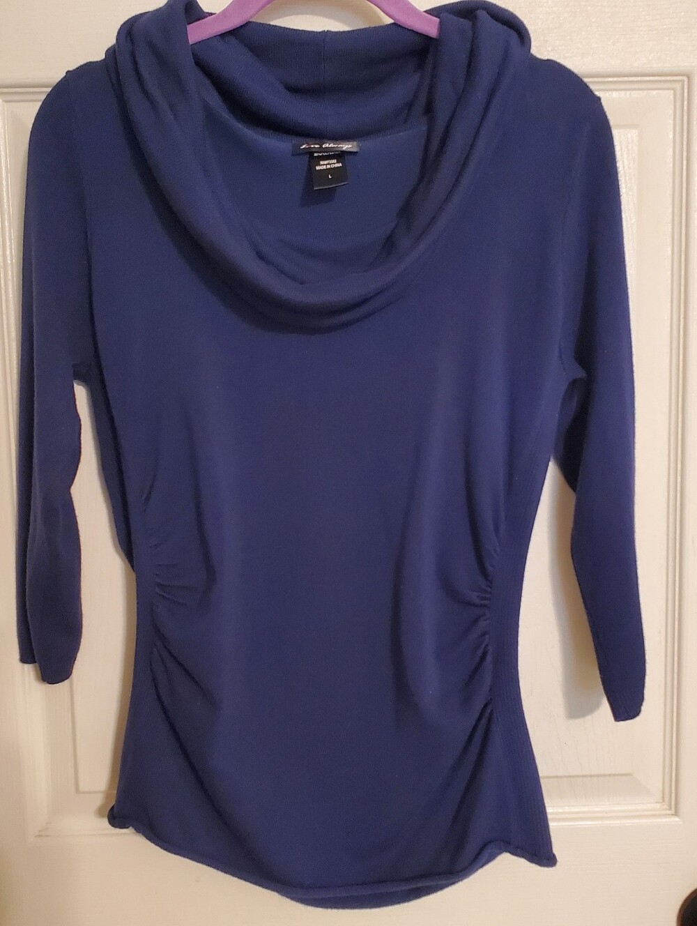 Love Always Junior's L Soft Knit Sweater Blue